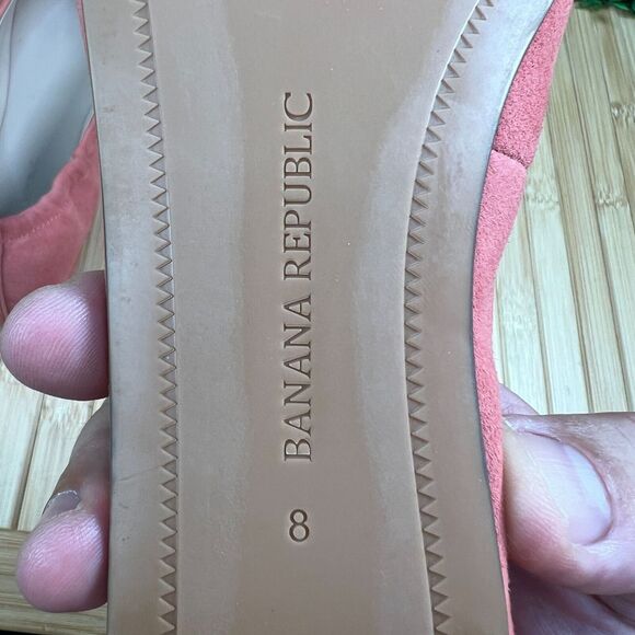 EUC Banana Republic Leather Easy Ballet Flat Sz 8 Canyon Clay Suede - Picture 6 of 9